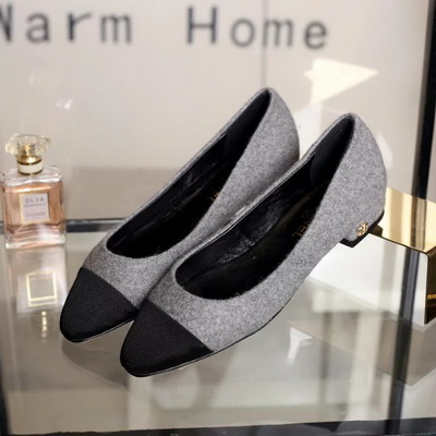 CHANEL Shallow mouth flat shoes Women--011